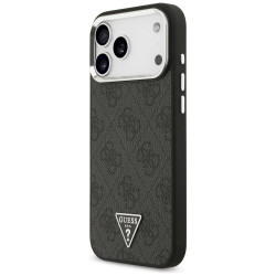 Guess 4G Triangle Logo MagSafe Case for iPhone 18 Pro Max / 17 Pro Max / black-silver