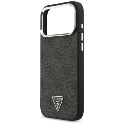 Guess 4G Triangle Logo MagSafe Case for iPhone 18 Pro Max / 17 Pro Max / black-silver