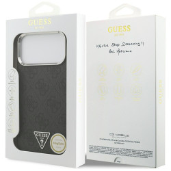 Guess 4G Triangle Logo MagSafe Case for iPhone 18 Pro Max / 17 Pro Max / black-silver