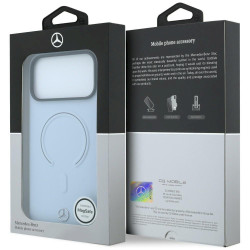 Mercedes Leather 3D MagSafe for iPhone 18 Pro Max / 17 Pro Max blue