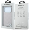 Karl Lagerfeld Grained Mono Resin Logo MagSafe Case for iPhone 18 Pro Max / 17 Pro Max / pink