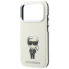 Karl Lagerfeld Smooth Ikonik Sketch MagSafe Case for iPhone 18 Pro / 17 Pro / beige