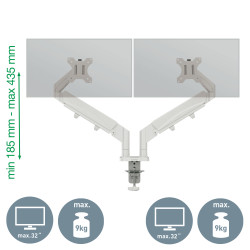 Leitz 65370085 monitor mount / stand 81.3 cm (32") Desk Grey