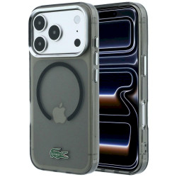 Lacoste IML Frosted Laquer Logo MagSafe Case for iPhone 18 Pro Max / 17 Pro Max / Black