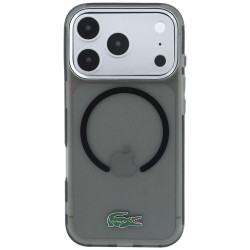 Lacoste IML Frosted Laquer Logo MagSafe Case for iPhone 18 Pro Max / 17 Pro Max / Black