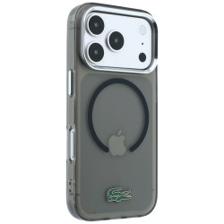 Lacoste IML Frosted Laquer Logo MagSafe Case for iPhone 18 Pro Max / 17 Pro Max / Black