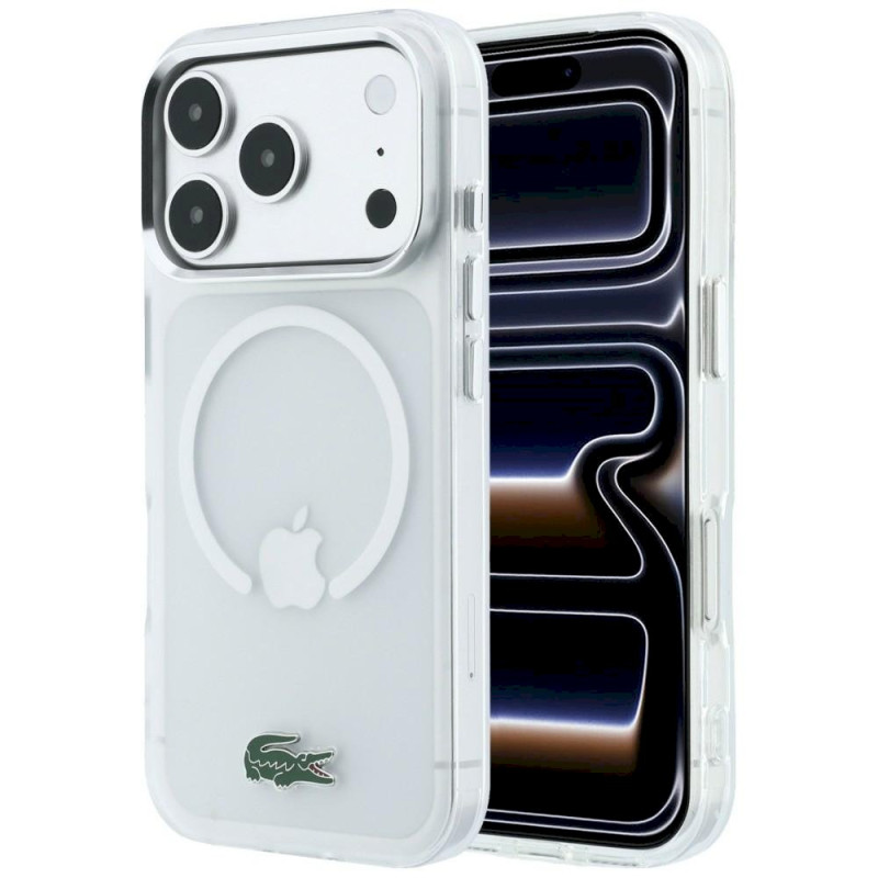 Lacoste IML Frosted Laquer Logo MagSafe Case for iPhone 18 Pro Max / 17 Pro Max / transparent