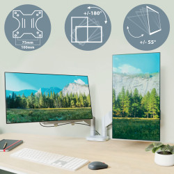 Leitz 65370085 monitoriaus laikiklis arba stovas 81,3 cm (32") Stalas Pilka