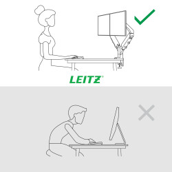 Leitz 65370085 monitoriaus laikiklis arba stovas 81,3 cm (32") Stalas Pilka