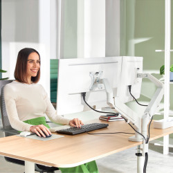 Leitz 65370085 monitor mount / stand 81.3 cm (32") Desk Grey