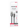 Swissten Textile USB / USB-C Data Cable 0.5m Black