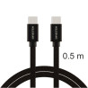 Swissten Textile USB-C / USB-C Data Cable 0.5m Black