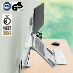 Leitz 65380085 monitor mount / stand 81.3 cm (32") Desk Grey