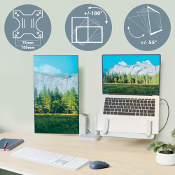 Leitz 65380085 monitoriaus laikiklis arba stovas 81,3 cm (32") Stalas Pilka