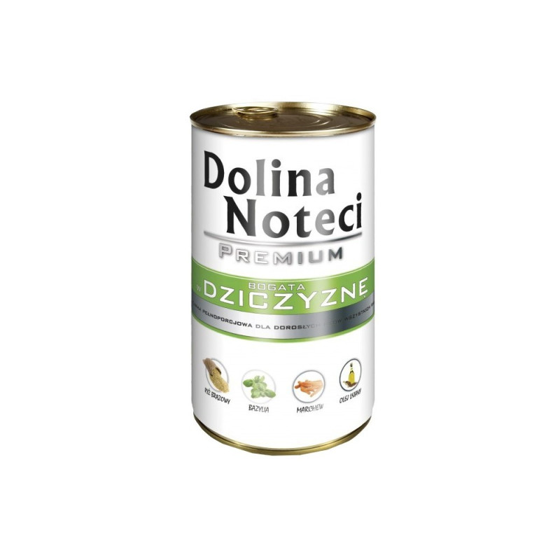 Konservai šunims su žvėriena Dolina Noteci Premium 400 g