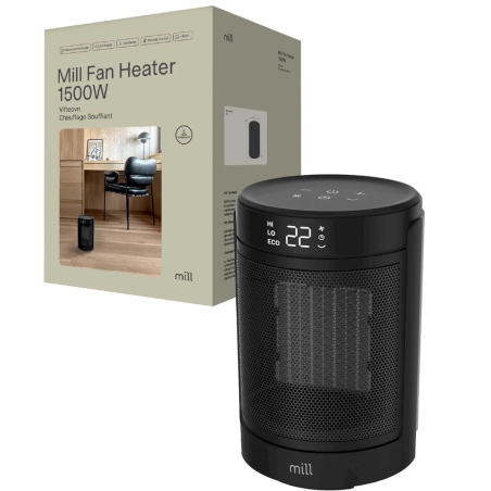 Mill FH1500BLACK Ceramic fan Heater 1500W