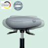 Leitz 65770095 saddle chair Padded seat Grey Foam Black Castor wheels Metal