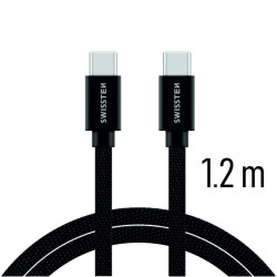 Swissten Textile Universal Quick Charge 3.1 USB-C to USB-C Data and Charging Cable 1.2m