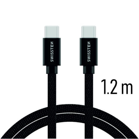 Swissten Textile Universal Quick Charge 3.1 USB-C to USB-C Data and Charging Cable 1.2m