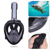 RoGer Full Dry Snorkeling Mask L / XL Black