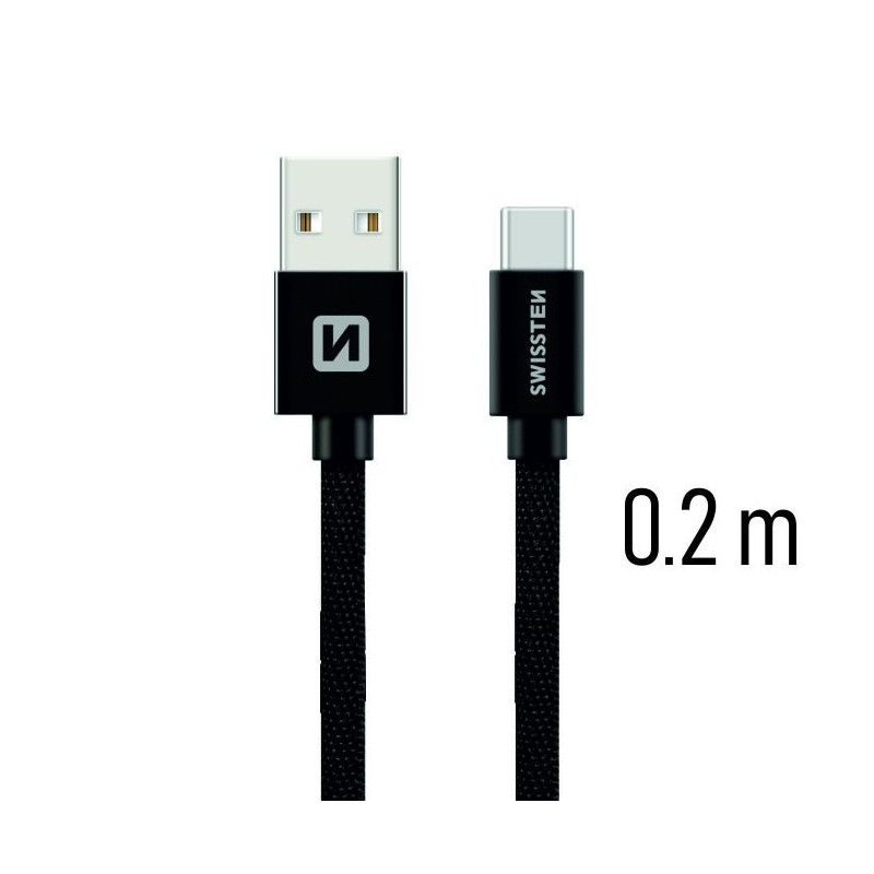 SWISSTEN SW-QU-TYPC-3.1-0.2M-BK