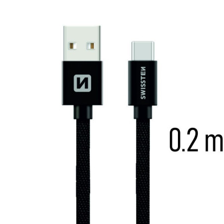 SWISSTEN SW-QU-TYPC-3.1-0.2M-BK