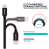 Swissten Textile Universal Quick Charge 3.1 USB-C Data and Charging Cable 20 cm
