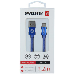 Swissten Textile Universal Quick Charge 3.1 USB-C Data and Charging Cable 1.2m