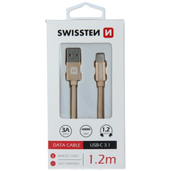 Swissten Textile Universal Quick Charge 3.1 USB-C Data and Charging Cable 1.2m