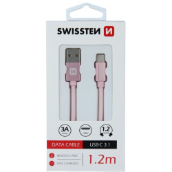 Swissten Textile Universal Quick Charge 3.1 USB-C Data and Charging Cable 1.2m