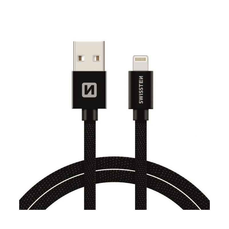 Swissten Textile Fast Charge 3A Lightning Data and Charging Cable 3m