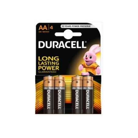 Duracell AA MN1500 Alkaline LR6 1.5V Batteries 4pcs