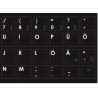 Mocco Keyboard Sticks ENG / EE With Laminated Waterproof Level Black / Green