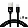 Swissten Textile Quick Charge Universal Micro USB Data and Charging Cable 3m