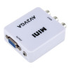 RoGer Adapter to Transfer RCA to VGA Signal (+Audio) White