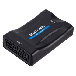 RoGer Adapter to Transfer SCART to HDMI Signal (+Audio) Black