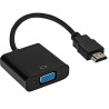 RoGer Adapter to Transfer HDMI to VGA (+Audio) Black