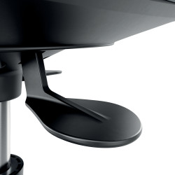 Leitz 65770095 saddle chair Padded seat Grey Foam Black Castor wheels Metal