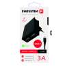 Swissten Travel Charger USB 3А / 15W With USB-C Cable 1.2m