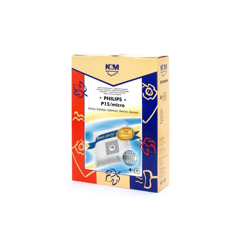 K&M Vacuum cleaner bag PHILIPS / CONCEPT / SENCOR / ZANUSSI (4pcs)