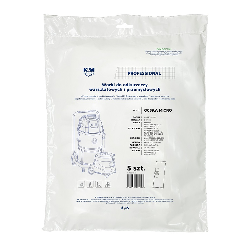 K&M Vacuum cleaner bags for KARCHER (5pcs)