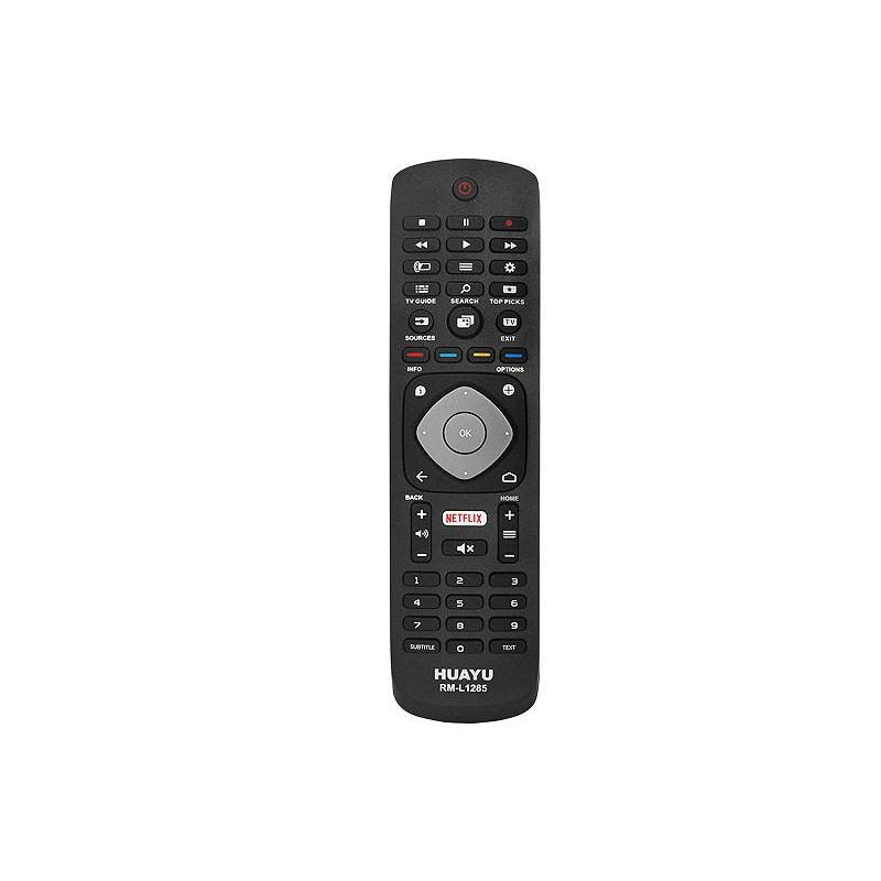 HQ LXP1285 TV remote control PHILIPS LCD NETFLIX 3D RM-L1285 Black