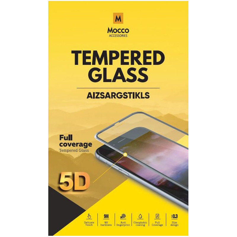 Mocco Full Glue 5D Signature Edition Tempered Glass Full Coverage with Frame Samsung Galaxy A72 / A80 Black