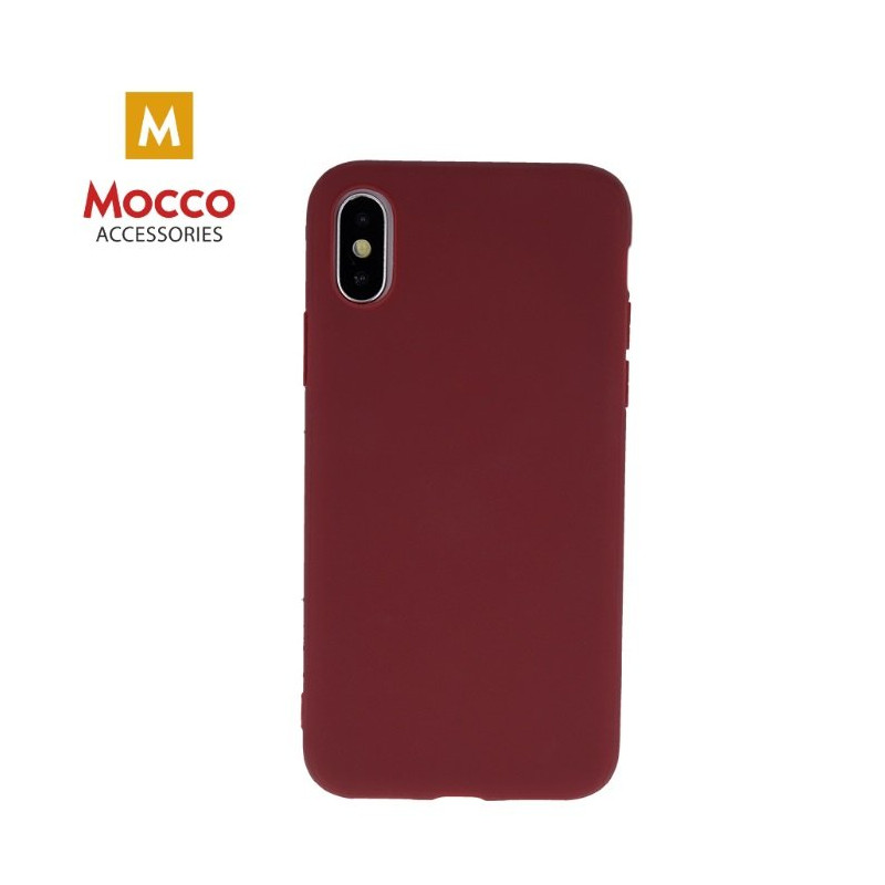 Mocco Ultra Slim Soft Matte 0.3 mm Silicone Case for Apple iPhone 11 Pro Max Dark Red