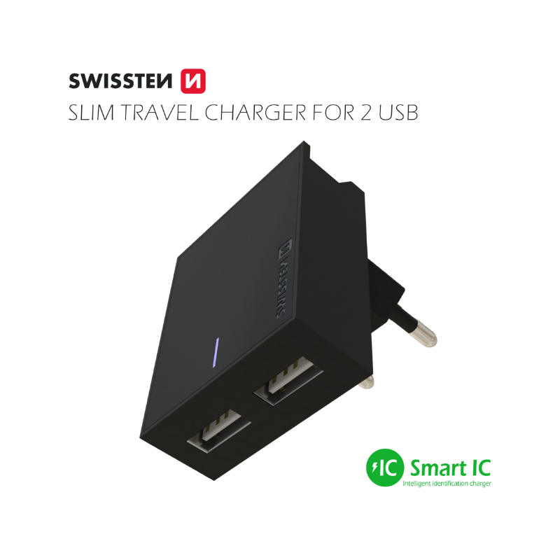 Swissten Premium Travel Charger 2x USB 3А / 15W