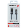 Swissten MFI Textile Fast Charge 3A Lightning Data and Charging Cable 1.2m