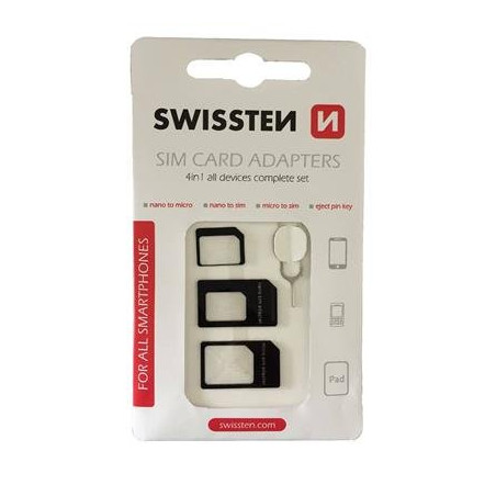 Swissten SIM Card Adapter Kit + Needle