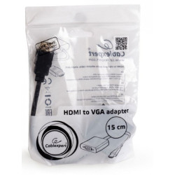 Gembird HDMI (19pin) to VGA (15pin) Adaptor + Audio cable Black