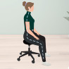 Leitz 65780095 saddle chair Padded seat Black Foam Castor wheels Metal