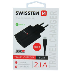 SWISSTEN SW-SET-2X2.1AWCUC-BK